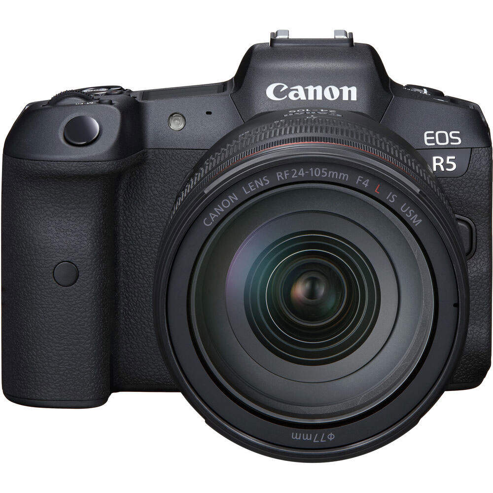 Canon EOS R5 Systemkamera mit 24-105mm f4 L RF Standardzoom-Objektiv